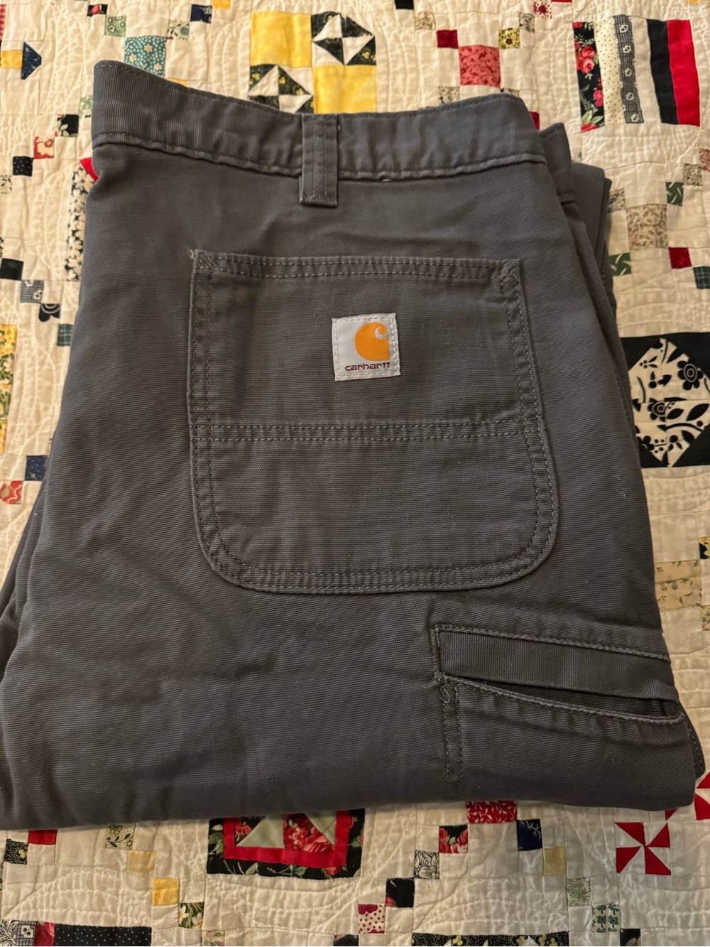 Carhartt Men's Dark Gray Cargo Work Pants